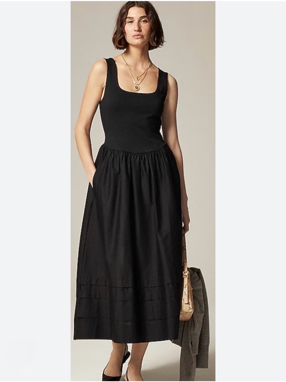 J. Crew Drop Waist Mixy Dress